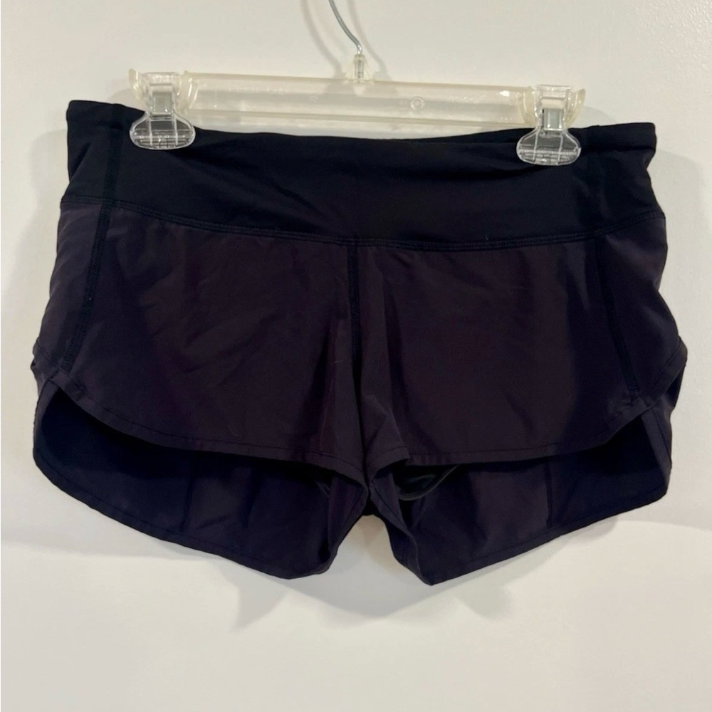 Lululemon Black Run Speed Shorts 2.5” Inseam Size 6